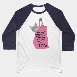 Cat in a Bag Valentine Baseball T-Shirt